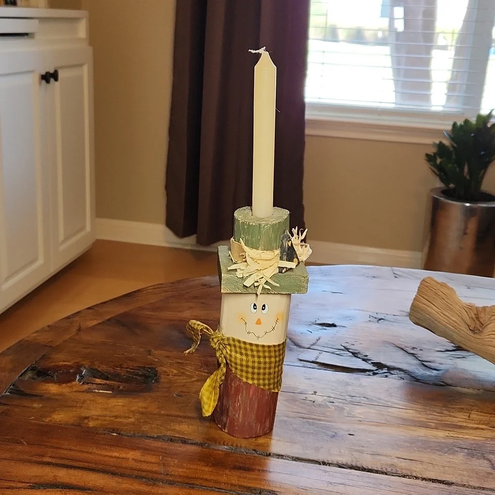 🚦3for$15🚦Primitives Scarecrow Candleholder